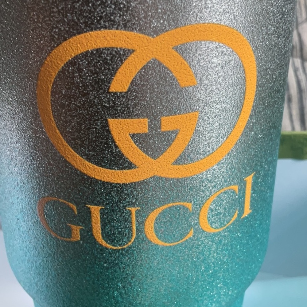 Gucci Teal and Silver Tumbler - Picture 4 of 5